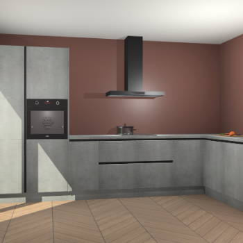 Beton Parelgrijs greeploze keuken Napels 55976