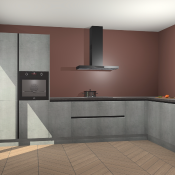 Beton Parelgrijs greeploze keuken Napels 55982