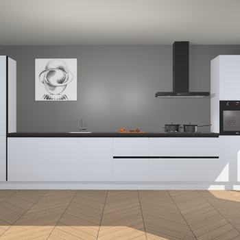 Sneeuwwitte hoogglans greeploze keuken Barentsburg 92186