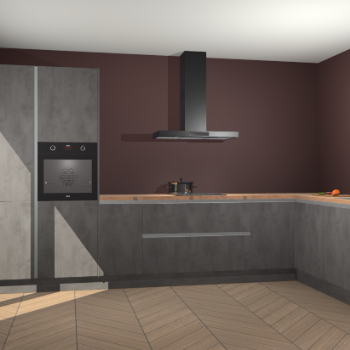 Beton Antraciet greeploze keuken Napels 56072