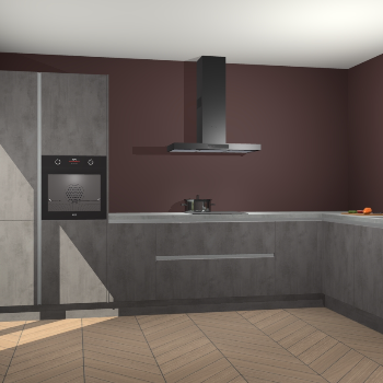 Beton Antraciet greeploze keuken Napels 56103