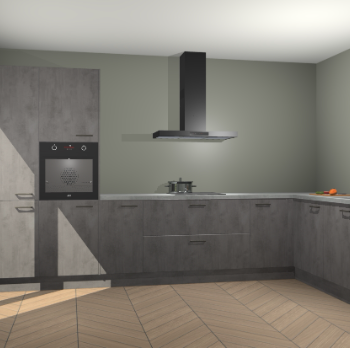 Beton Antraciet keuken Napels 56105