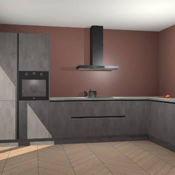 Beton Antraciet greeploze keuken Napels 56106