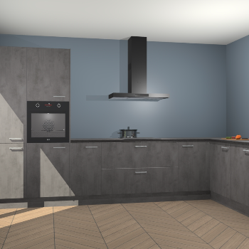 Beton Antraciet keuken Napels 56108