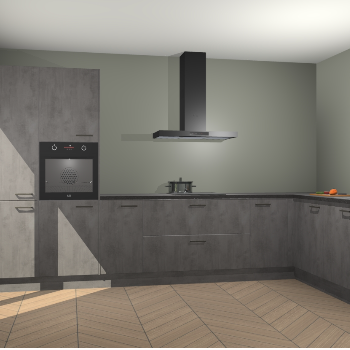 Beton Antraciet keuken Napels 56111