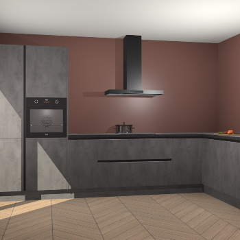 Beton Antraciet greeploze keuken Napels 56112