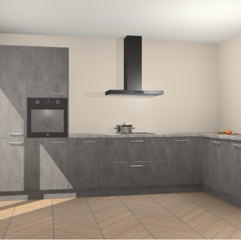 Beton Antraciet keuken Napels 56113