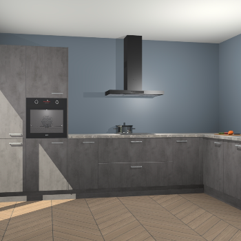 Beton Antraciet keuken Napels 56114