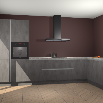 Beton Antraciet greeploze keuken Napels 56115