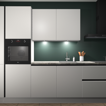 Zijdegrijze greeploze keuken Groenland 47553