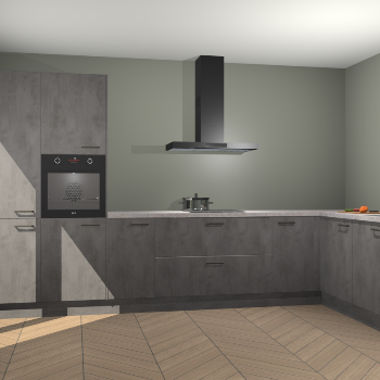 Beton Antraciet keuken Napels 56122