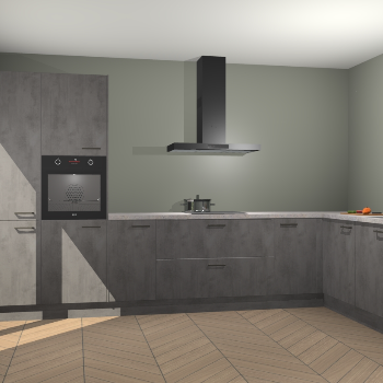 Beton Antraciet keuken Napels 56124