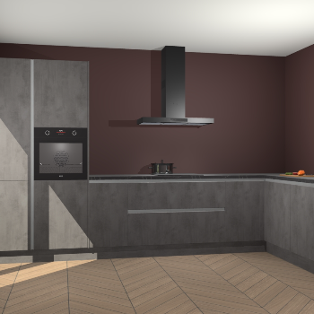 Beton Antraciet greeploze keuken Napels 56128