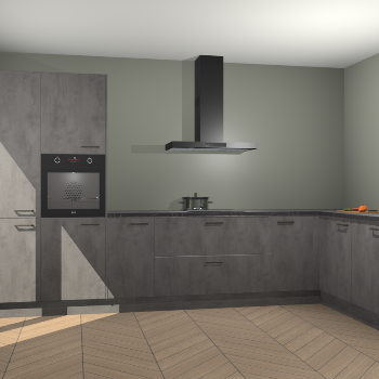 Beton Antraciet keuken Napels 56130