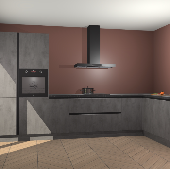 Beton Antraciet greeploze keuken Napels 56131