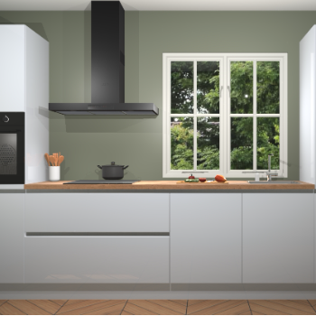 Sneeuwwitte Hoogglans Greeploze keuken Taranto 39993