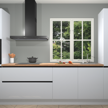 Sneeuwwitte Hoogglans Greeploze keuken Taranto 39996