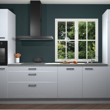 Sneeuwwitte Hoogglans keuken Taranto 40002