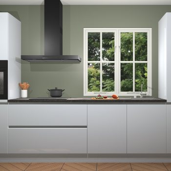 Sneeuwwitte Hoogglans Greeploze keuken Taranto 40007