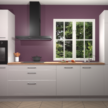 Zijdegrijze Hoogglans keuken Taranto 40032