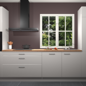 Zijdegrijze Hoogglans keuken Taranto 40033