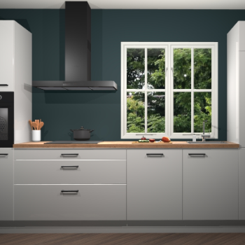 Zijdegrijze Hoogglans keuken Taranto 40035