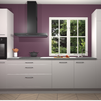 Zijdegrijze Hoogglans keuken Taranto 40039