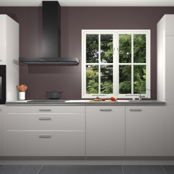 Zijdegrijze Hoogglans keuken Taranto 40040