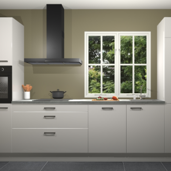 Zijdegrijze Hoogglans keuken Taranto 40043