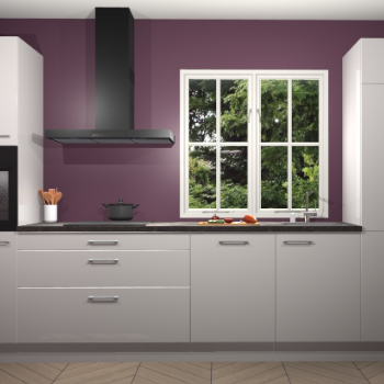 Zijdegrijze Hoogglans keuken Taranto 40045