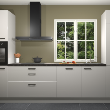 Zijdegrijze Hoogglans keuken Taranto 40049