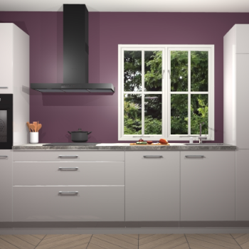 Zijdegrijze Hoogglans keuken Taranto 40051