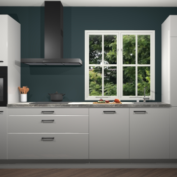 Zijdegrijze Hoogglans keuken Taranto 40054