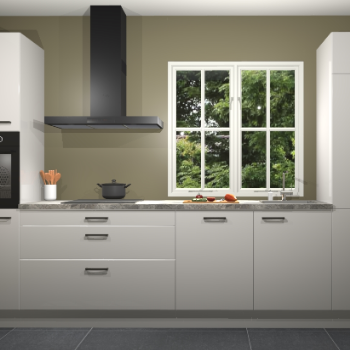 Zijdegrijze Hoogglans keuken Taranto 40055