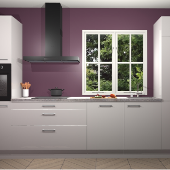 Zijdegrijze Hoogglans keuken Taranto 40057