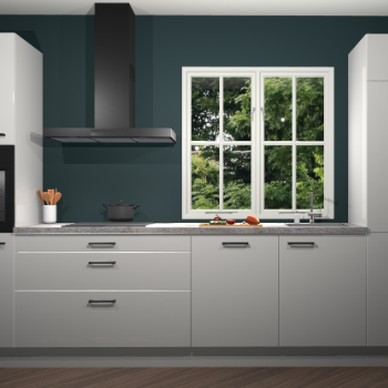 Zijdegrijze Hoogglans keuken Taranto 40060