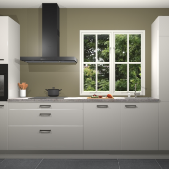 Zijdegrijze Hoogglans keuken Taranto 40061