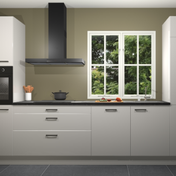 Zijdegrijze Hoogglans keuken Taranto 40067