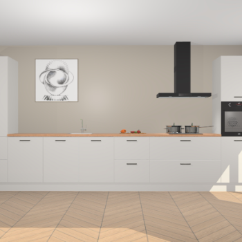 Zijdegrijze hoogglans keuken Barentsburg 92215