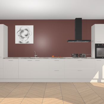 Zijdegrijze hoogglans keuken Barentsburg 92234