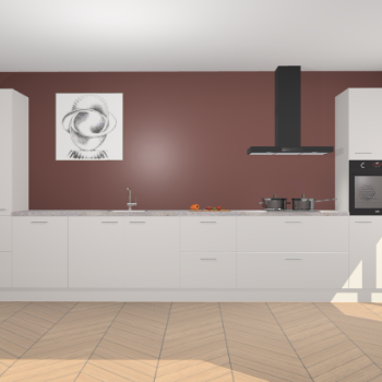 Zijdegrijze hoogglans keuken Barentsburg 92240