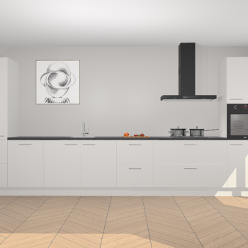 Zijdegrijze hoogglans keuken Barentsburg 92245