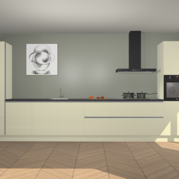 Magnolia hoogglans greeploze keuken Barentsburg 92304