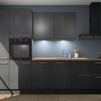 Beton Zwarte keuken Groenland 53364