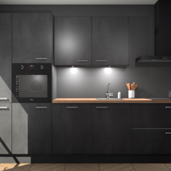 Beton Zwarte keuken Groenland 53365