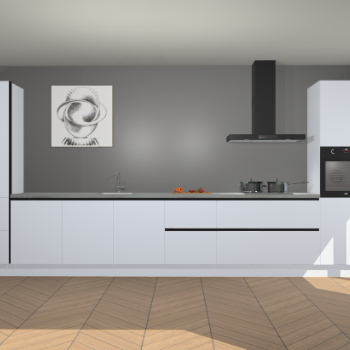 Sneeuwwitte greeploze keuken Barentsburg 92396