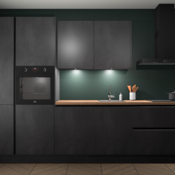 Beton Zwarte greeploze keuken Groenland 53369