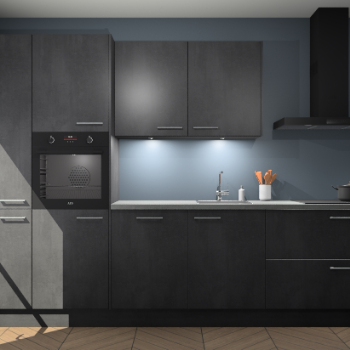 Beton Zwarte keuken Groenland 53382