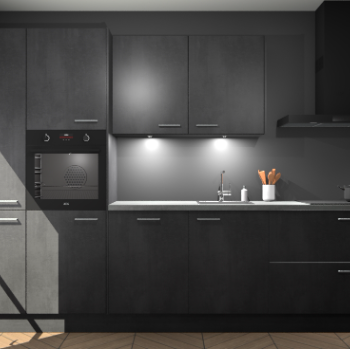 Beton Zwarte keuken Groenland 53383