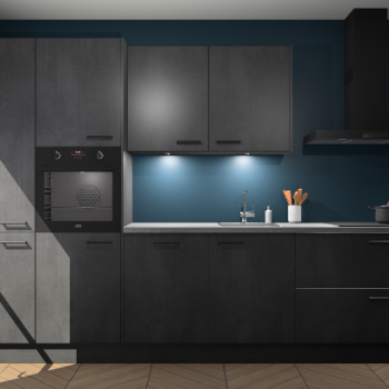 Beton Zwarte keuken Groenland 53385